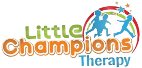 Little Champions Therapy logo with colorful figures.